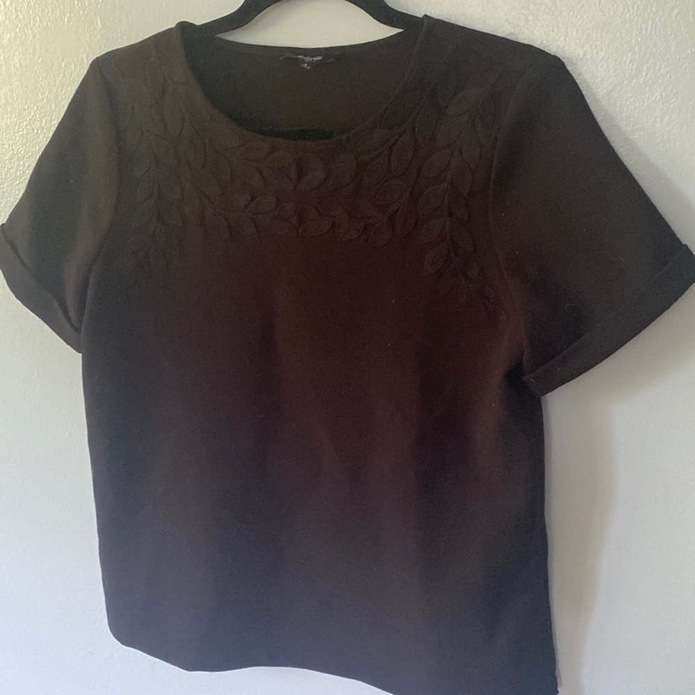 Madewell Black Ivy embroidered blouse